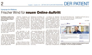 Zeitungsausschnitt DER PATIENT