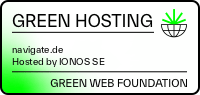 Logo von GREEEN HOSTING mit grünem Pflanzen-Symbol, Text auf weißem Hintergrund
