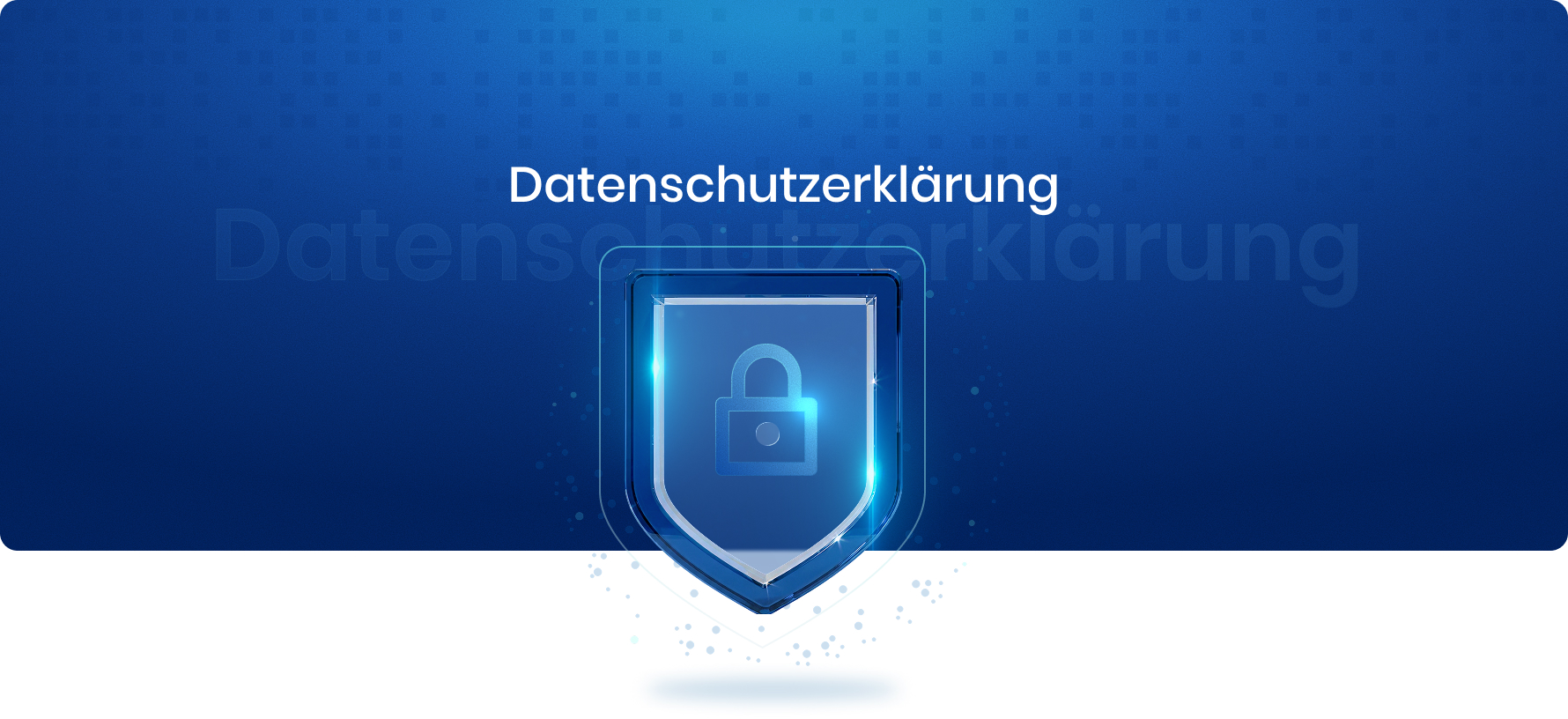 Symbol eines Sicherheitsschilds mit einem Häkchen, das für Datensicherheit und Datenschutz steht.