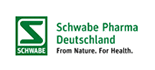 Logo von Schwabe Pharma Deutschland aus grünem Kunststoff mit weißem Hintergrund